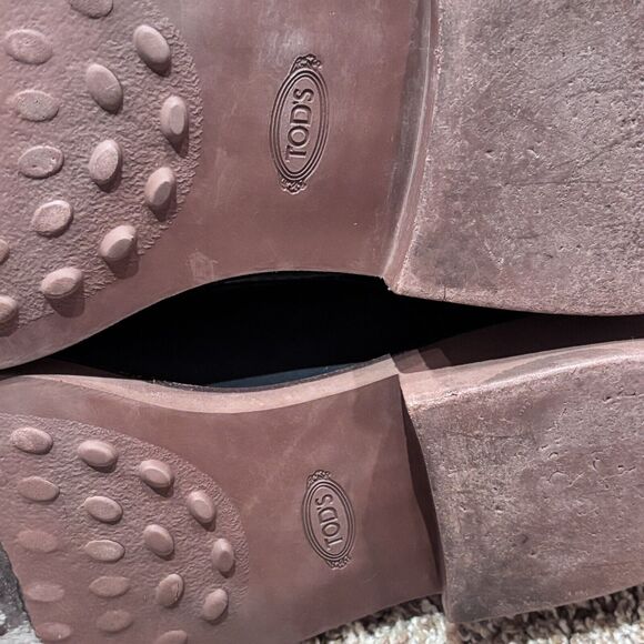 Tod's Midnight Navy Blue Matte Leather Derby US 11 Shoes - Picture 11 of 11